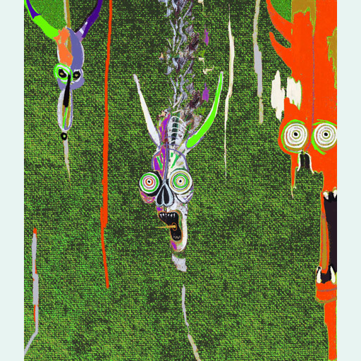 art, monsters, death, painting, neoexpressionism