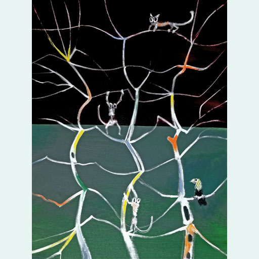 art, abstraction, jungle, magic forest, painting