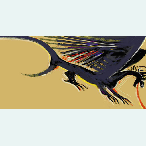 art, dragon, composition, drawing